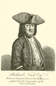 Richard Nash, známý jako Beau Nash, Welsh Dandy, gambler a Master of Ceremonies at Bath (rytina)