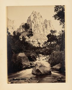 Eagle Crag, Rio Virgen, Utah od John K. Hillers