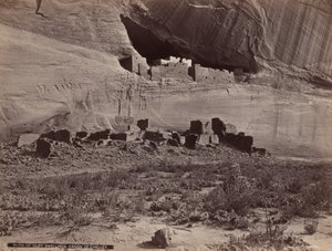 Ruiny skalních obydlí, Canyon de Chelly, 1879-1881 (foto)