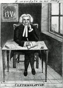 Kontemplace - Lord Monboddo ve své studii, 1784 od John Kay