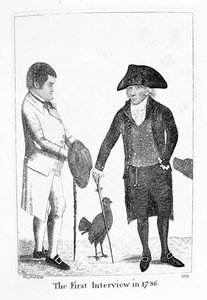 První rozhovor v roce 1786 mezi deaconem Brodiem a Georgem Smithem, 1788 od John Kay