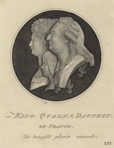 Francouzský král, královna a dauphin od John Kay