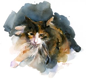 Calico Cat, 2015, (akvarel)