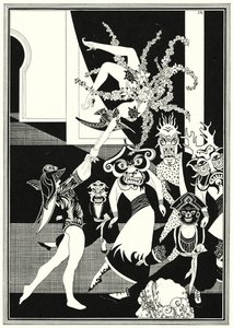 Ilustrace k Příběhu Aladina a báječné lampy (litho)