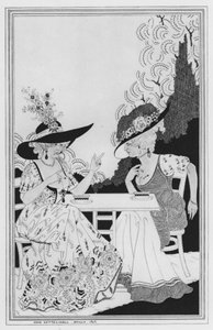 Ilustrace pro The Way of the World od Williama Congreve (litho) od John Kettelwell