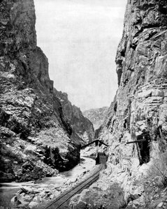 Royal Gorge, Colorado, USA, 1893. od John L. Stoddard