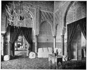 Salon of Maria de Padilla, Alcazar, Sevilla, Španělsko, konec 19. století