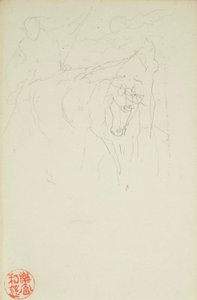 Achilles a Xanthus, z listů La Farge #849 a #860, jedna ze 42 kreseb od John La Farge