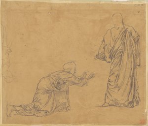 Studie na "Kristus zjevení Marii" od John La Farge