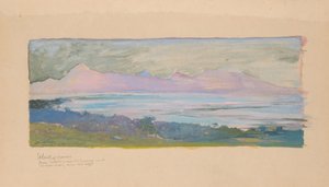 Ostrov Moorea při pohledu přes úžinu z Tahiti, leden 1891, 1891. od John La Farge