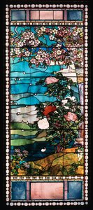 Kvetoucí třešeň a pivoňka od John La Farge or Lafarge