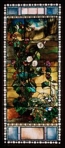 Hollyhocks od John La Farge or Lafarge
