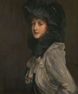 Dáma v šedé a černé od John Lavery