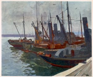 Minolovky v přístavu, od britských umělců na frontě, pokračování západní fronty, 1918