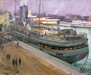 Nalodění námořních ratingů, Southampton od John Lavery