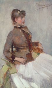 Portrét sedící dámy, 1887 od John Lavery