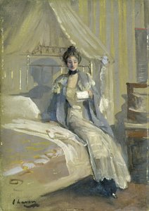 Dopis (olej na žíhané desce) od John Lavery