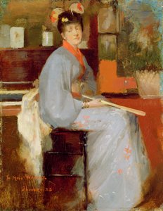 Žena v japonských šatech, 1883 od John Lavery