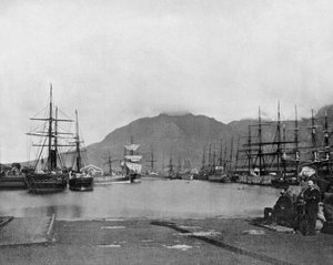 Mys Dobré naděje v Jižní Africe (černobílá fotografie) od John Lawson Stoddard