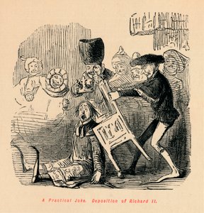 Praktický vtip. Depozice Richarda II, c1860, c1860 od John Leech