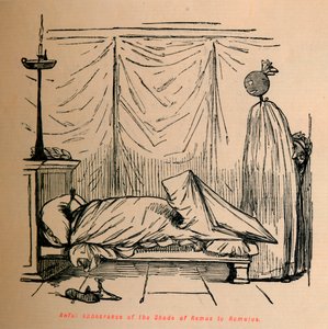 Hrozný vzhled Shade of Remus k Romulus, 1852 od John Leech