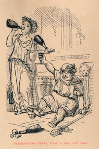 Bacchanalian Group, z velmi staré vázy, 1852 od John Leech
