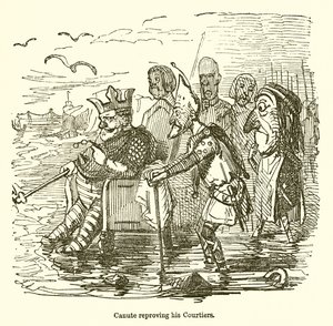 Canute kárající své dvořany