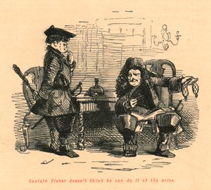 Kapitán Fisher si nemyslí, že by to dokázal za cenu, 1897. od John Leech