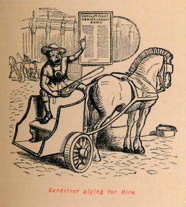 Řidič auta žádá o pronájem, 1852 od John Leech