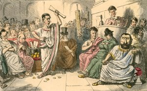 Cicero odsuzující Catilinu od John Leech