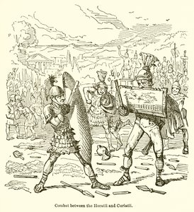 Boj mezi Horatii a Curiatii od John Leech