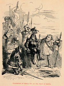 Korunovace Jindřicha VII. na bitevním poli, od John Leech