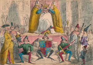 Korunovace Jindřicha Čtvrtého od nejlepších autorit, 1850 od John Leech