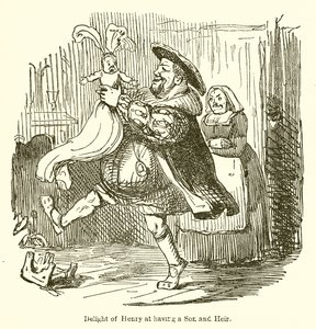 Jindřichova radost z toho, že má syna a dědice od John Leech