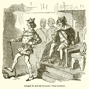Edward II a jeho oblíbenec Piers Gaveston od John Leech
