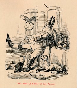 Lov na lišku Biskup doby, c1860, c1860 od John Leech