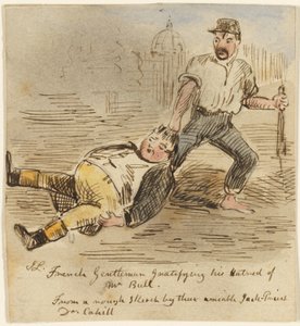 Francouzský gentleman potěšující svou nenávist k panu Bullovi od John Leech