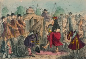 Georgy Porgy První se vydal na projížďku ve svém State Coachy Poachy, 1850 od John Leech