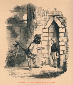 Guthrum na večerní návštěvě Alfreda, c1860, c1860. od John Leech