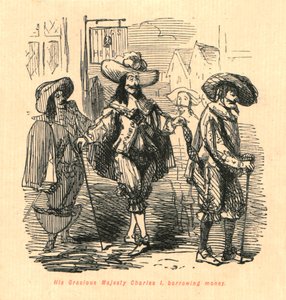 Jeho milostivé veličenstvo Karel I., půjčování peněz, 1897. od John Leech