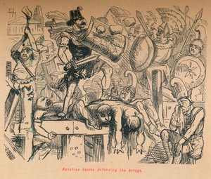 Horatius Cocles bránící most, 1852 od John Leech