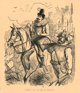 James I. na cestě do Anglie, 1897. od John Leech