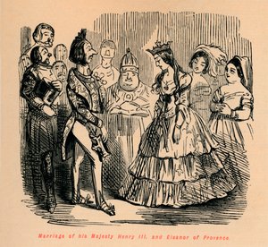 Sňatek Jeho Veličenstva Jindřicha III. a Eleonory Provence, c1860, c186 od John Leech