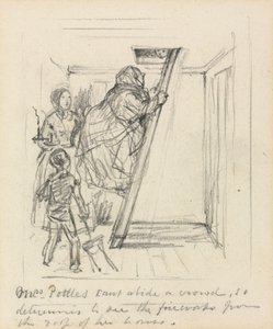 "Paní Pottlesová nemůže vydržet dav" od John Leech