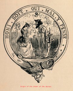 Původ Řádu podvazku, c1860, c1860 od John Leech