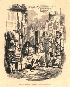 Perkin Warbeck Reading his Confession, 1897. od John Leech