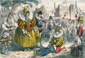 Královna Alžběta a Sir Walter Raleigh od John Leech