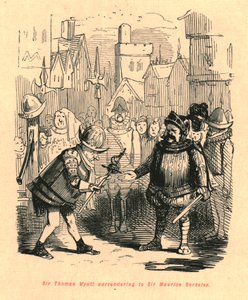 Sir Thomas Wyatt se vzdává siru Maurice Berkeleymu, 1897. od John Leech