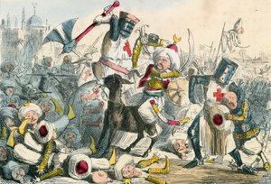 Úžasný souboj mezi Richardem Coeur de Lion a Saladinem od John Leech