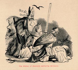 Biskup z Beauvais dobývá Salisbury, c1860, c1860 od John Leech
